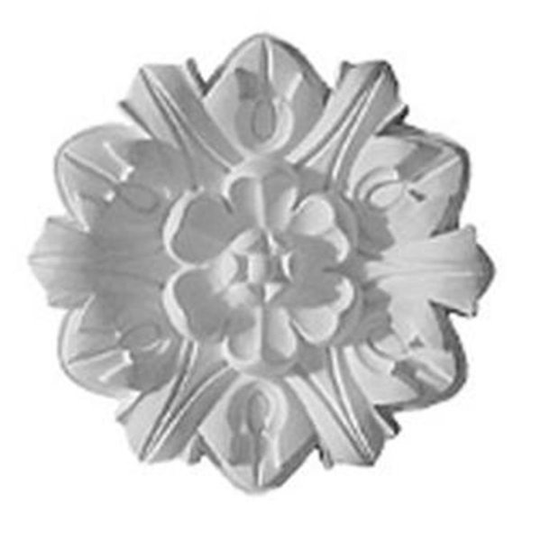 Dwellingdesigns 7.62 in. OD x 1 in. P Architectural Accents - Emery Leaf Ceiling Medallion DW2572315